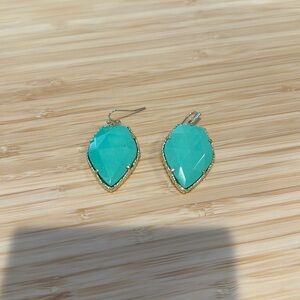 Kendra Scott earrings - gold with turquoise